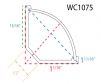 Corner duct WC1075 drawing