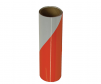 Cortina orange engineer grade reflective barricade tape with 50 yard length, 12 inch width, and 4 inch left stripe
