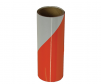 Cortina orange engineer grade reflective barricade tape with 50 yard length, 8 inch width, and 4 inch left stripe