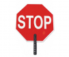 Cortina stop hand held traffic sign with 18 inch plastic aluminum sign with 9 inch polygrip handle engineer grade with high intensity primatic material