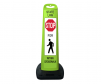 Trailblazer vertical traffic panel sign,Pedestrian crossing, Black/Lime Green