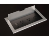Silver recessed flip cover power grommet