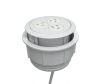 Eclipse circular 3AC powered desk grommet,  white