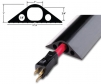 fcrd4 10 ft powerback rubber duct cord cover 1 inch w x 0.75 inch