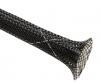 Flexo FR braided sleeving, black/white