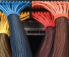 Black F6 wrap around braided sleeving protecting cables