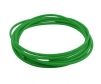 Rolled up cut lengths of 2:1 heat shrink tubing, Green