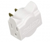 White Hug-a-plug outlet adapter dual outlet