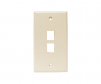 2-Port Keystone Wall Plate, ivory