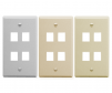 Keystone 4 port wall plate all colors