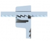Cross section view of lunar zip tie
