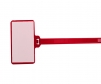 large flag top zip ties in color red