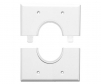 White double gang split-port wall plate, ml2gs-wh