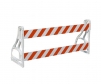 Assembled 2-board P-cade plastic barrier