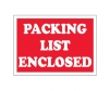 Packing List Enclosed White Text