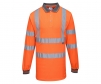portwest s277or hi vis long sleeve polo