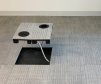 Powerflor solid panel raised cable management system data outlet usage example