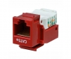 Red rj45 cat5e jack
