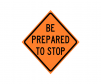 JBC roll up road work warning sign, 