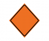 JBC blank  safety sign, non-reflective, Orange