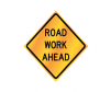 JBC roll up sign "Road Work Ahead",reflective, Yellow