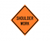 JBC roll up sign "Shoulder Work',mesh, orange