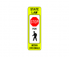 Rubberform aluminum traffic sign crosswalk for pedestrians, yellow