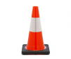 12" JBC Orange safety cone with reflective collar, 2.5 lbs