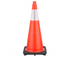 JBC 28" Orange safety cone, single reflective collar, 10 lbs