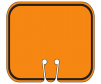 Top Sign for safety cones, orange