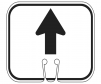 Top Sign for safety cones, White, One Way