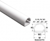 Rounded cable raceway WC301 white