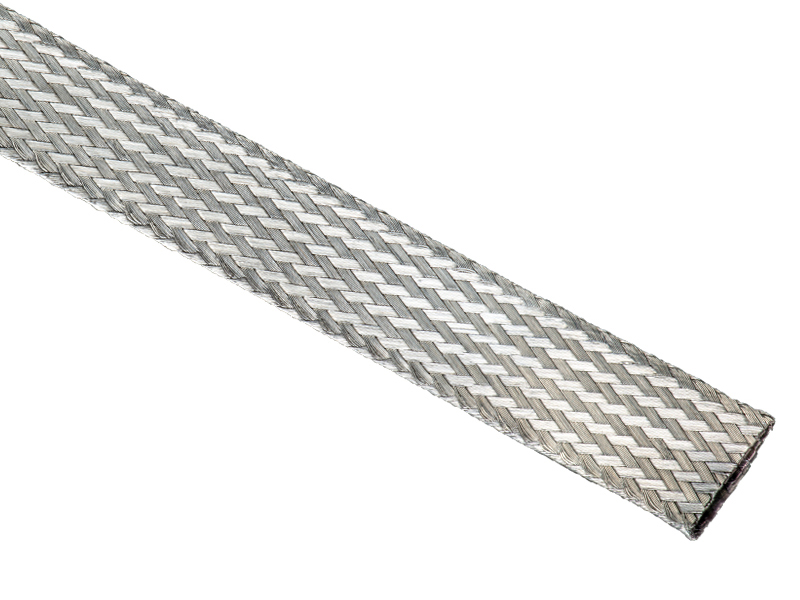 1mX18mm 0.8" Copper Braided Shielded Cable Wire Circle Flat Cover Sleeve 