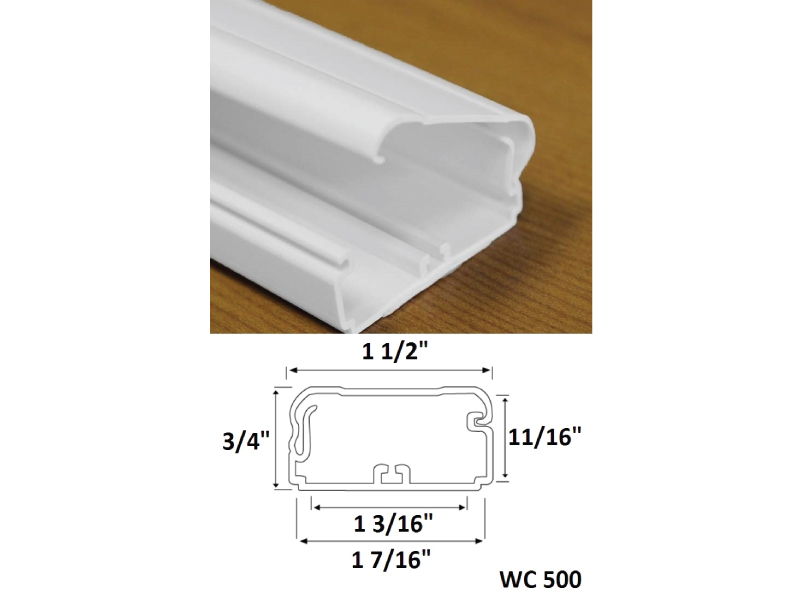 Kable Kontrol® Hinged Lid Cable Raceway | Wall Cord Covers