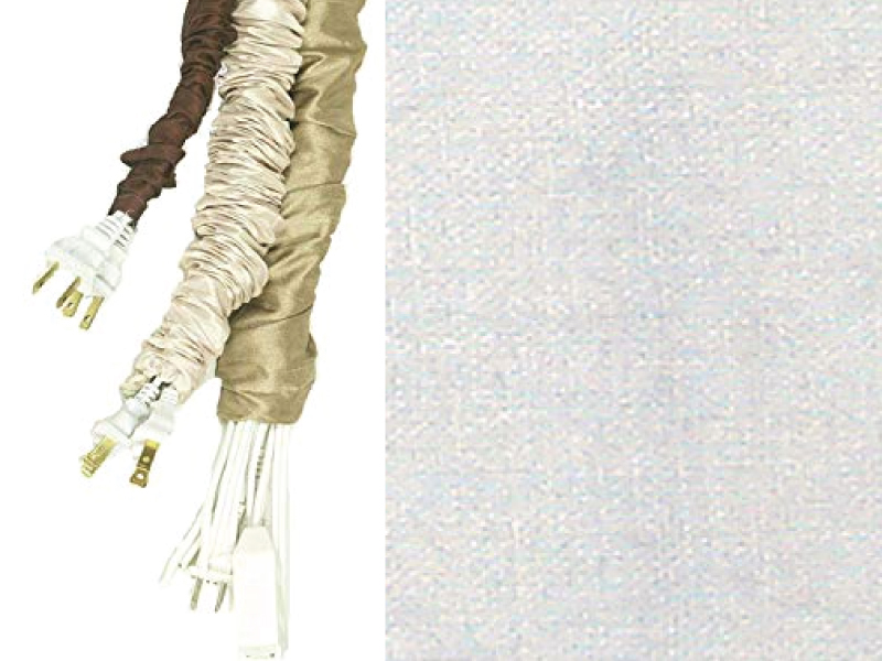 White Wash - Linen Designer Chandelier Cord Cover (2 Dia x 5' L)