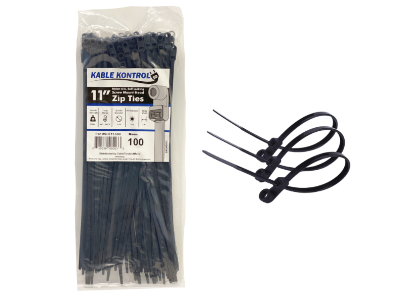 100 pack Kable Kontrol Mounted Head Cable 50lb Test, 