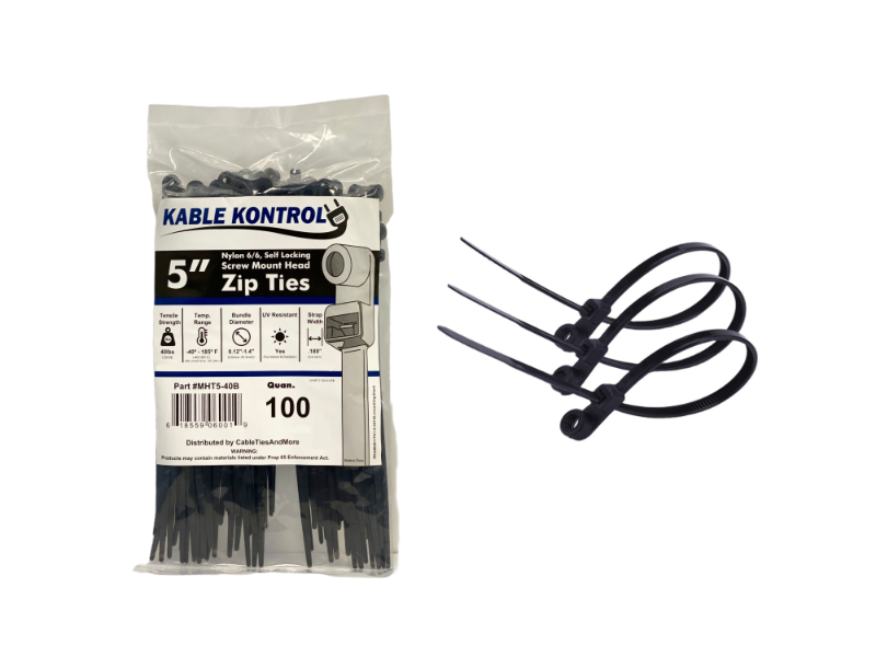 Screw Mount Cable Ties Zip Ties With Screw Hole Mounted Head Zip