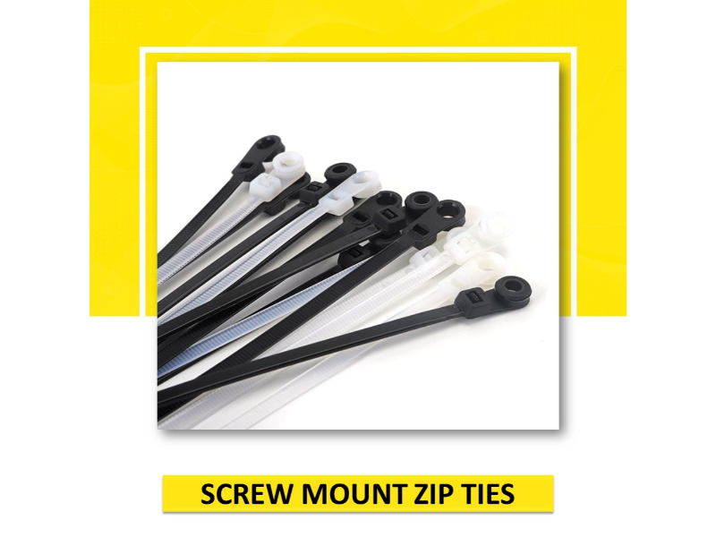 Screw Mount Cable Ties Zip Ties With Screw Hole Mounted Head Zip