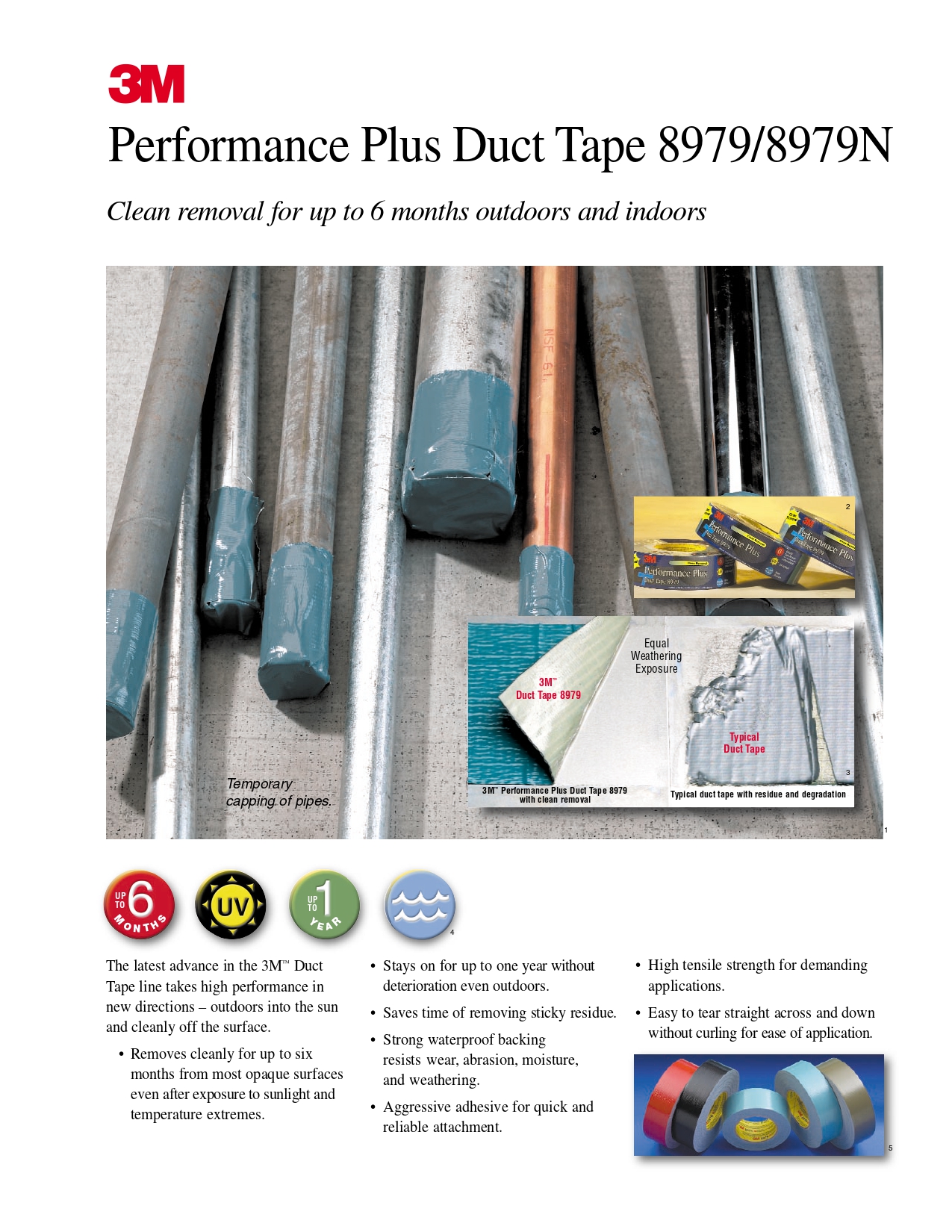 3M Performance Plus Duct Tape 8979 ,Strong waterproof backing