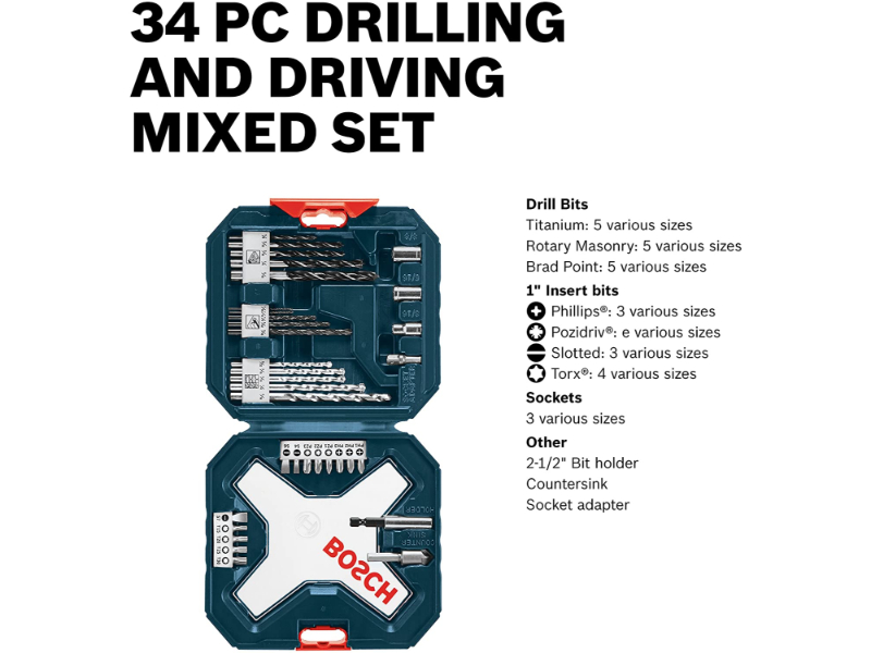BOSCH® Drilling and Driving Mixed Bit Set