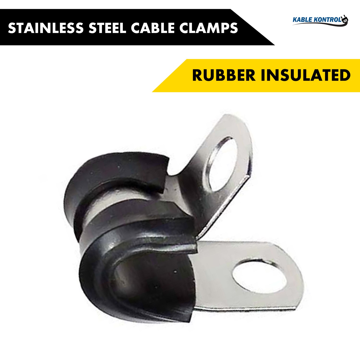 Stainless Steel Cable Clamps  Rubber Insulated Cable Clamps