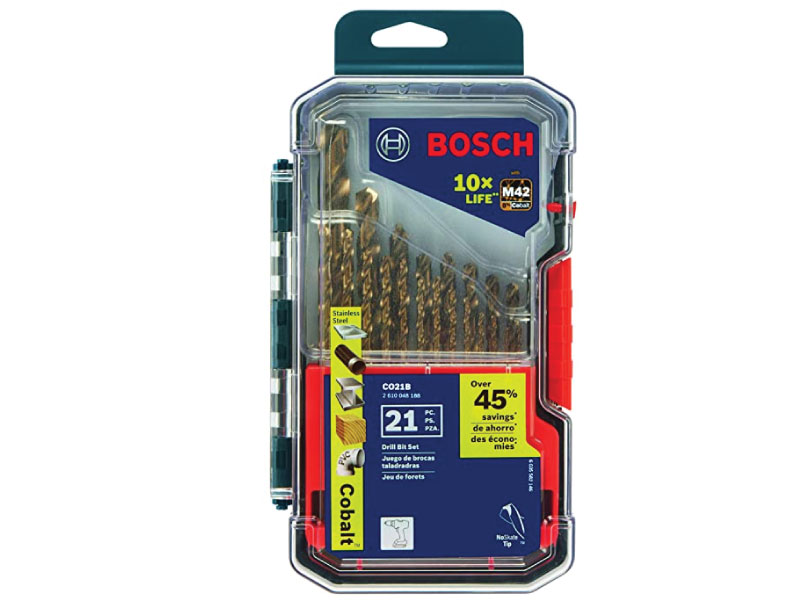 Samengroeiing pakket Verschuiving BOSCH® Cobalt M42 Drill Bit Set - 21pc