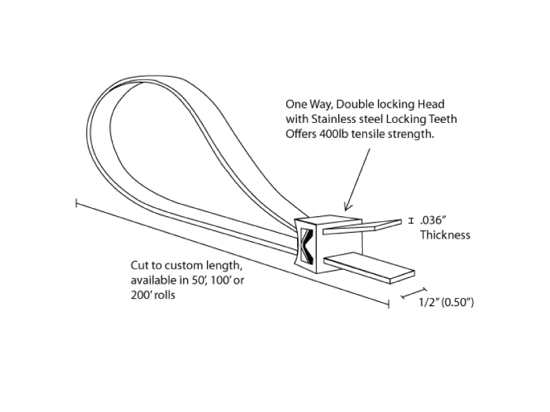 Plastic sales tie straps