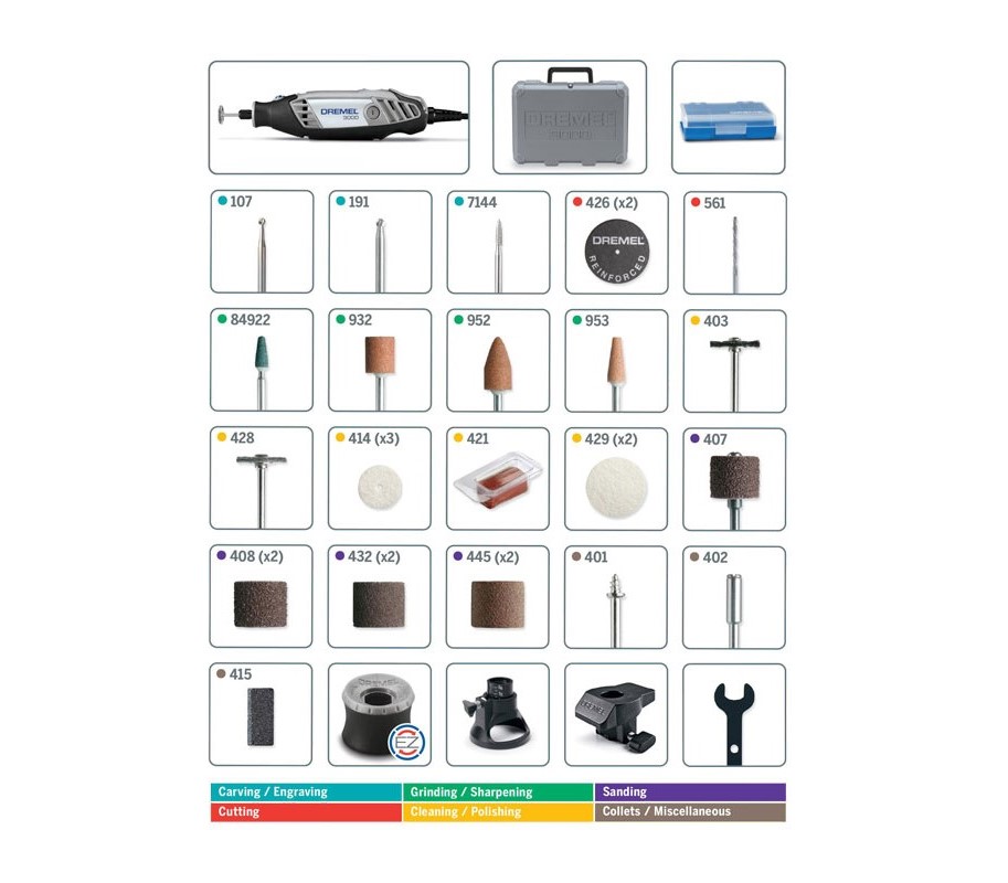 Dremel 3000-2/28 Rotary Tool Kit